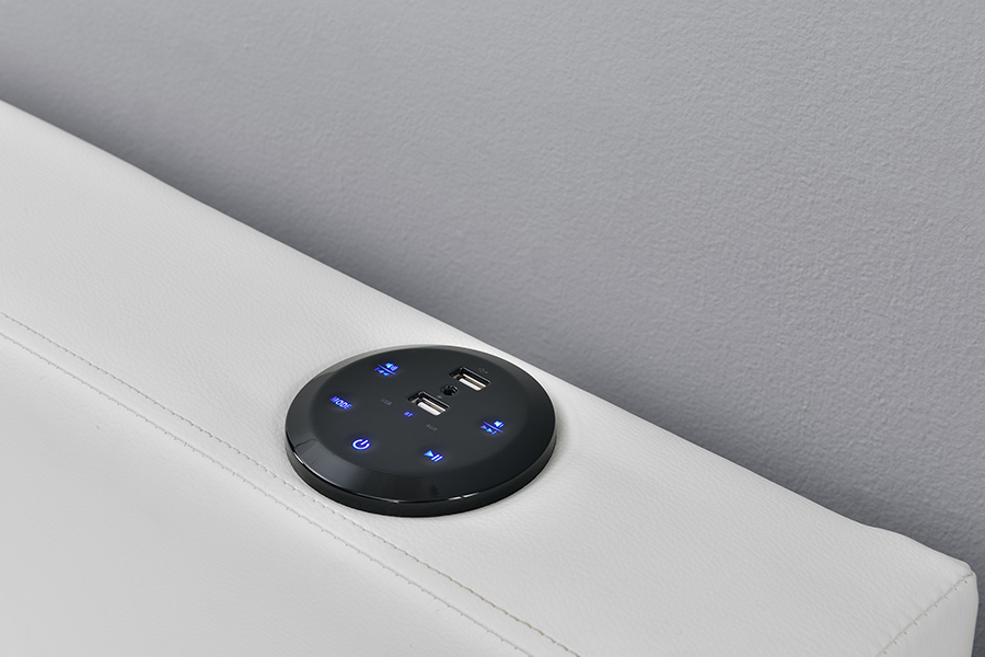1894-1ds Bluetooth-динамик обитая аудиовизуальная рама для хранения кровати