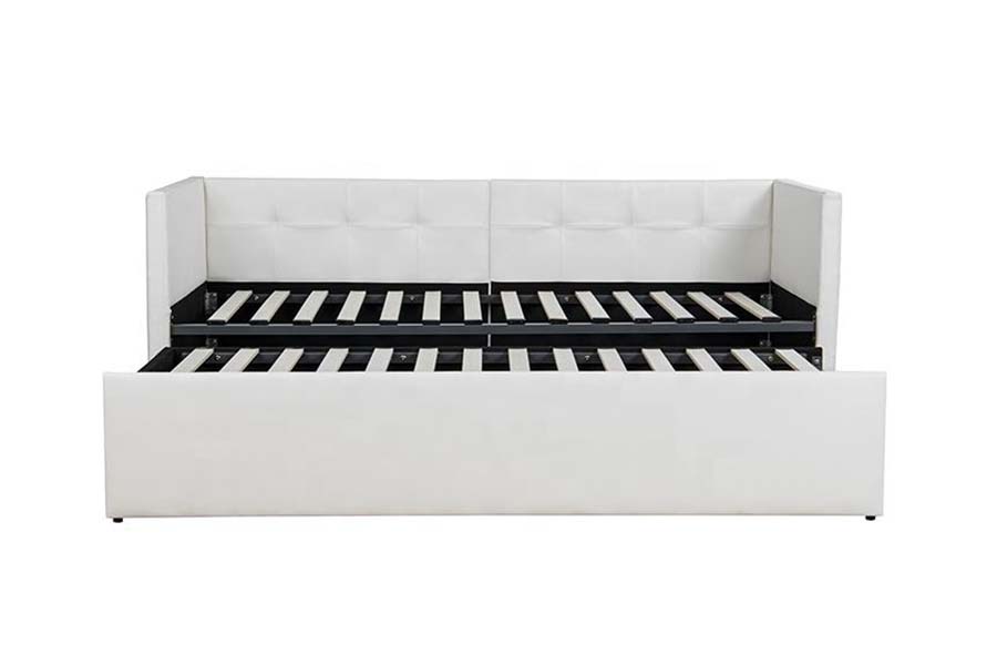 1637 Диван-кровать из мягкой кожи Trundle