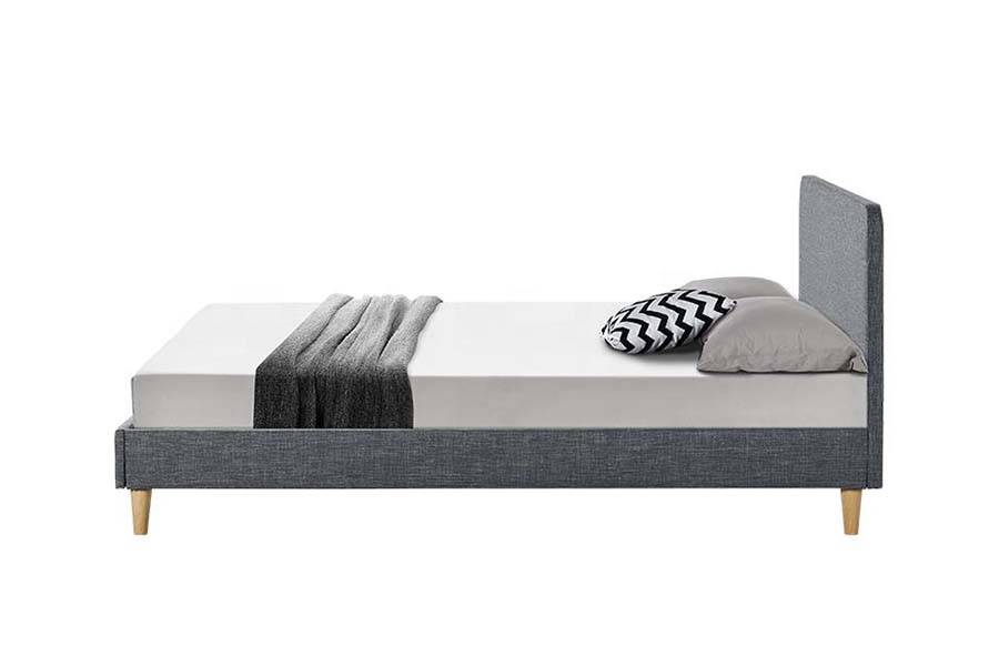 1509 High Quality Wooden Linen Bed Upholstered Bed