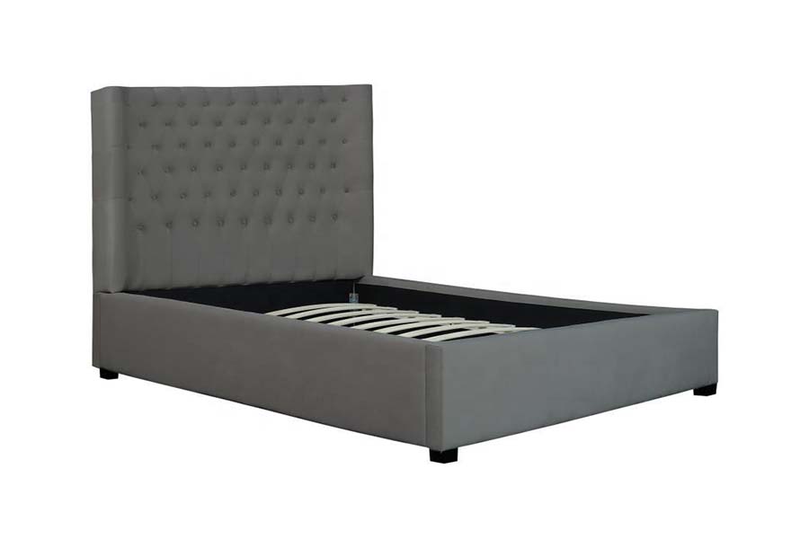 1500 Buttons Headboard Bed Fabric Bed Upholstered Bed