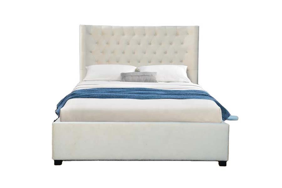 1500 Buttons Headboard Bed Fabric Bed Upholstered Bed